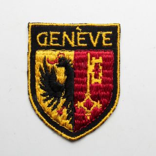 Vintage Geneve Geneva Switzerland Travel Souvenir Patch