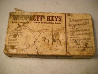 Vintage Woodruff Keys Wk - 393 Assortment 1/16 X 1/2 To 5/16 X 1 1/8 1035 Steel