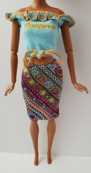 Mattel Madison Barbie Doll My Scene Jammin In Jamaica Fashion Skirt Top Shirt