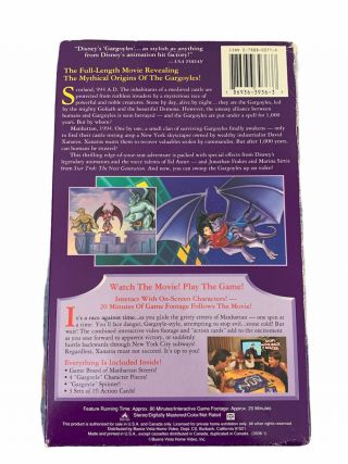 Vintage Gargoyles,  The Movie: The Heroes Awaken Vhs,  1994,  Vcr Sealgame Disney