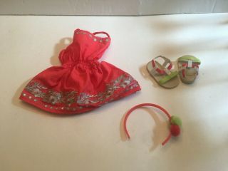 American Girl Doll Sunny Day Dress Outfit Complete Sandals Headband