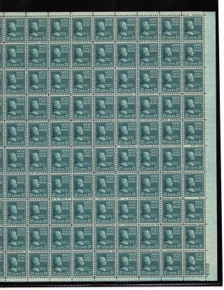 Us Sheet Scott 826,  21c Stamp Chester Arthur Sheet Of 100 Mnh Og