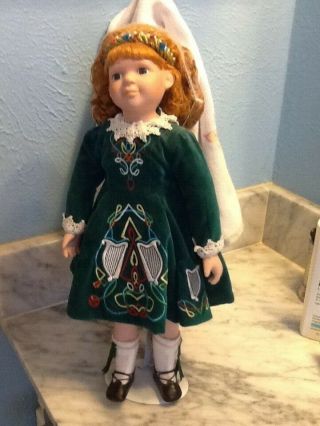 Irish Step - Dancing Doll In Traditional Costume 17 " Tall