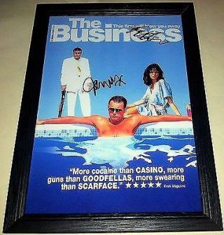 The Business Pp Signed & Framed 12 " X8 " Inch Poster Johnny Knoxville Steve - O N2