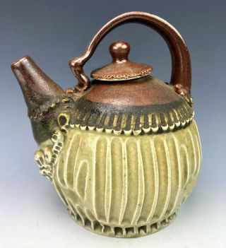 Mcm Mid - Century Modern Studio Pottery Porcelain Teapot Old City Pottery Pomona