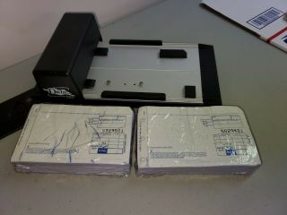 Data Systems Flatbed Credit Card Imprinter Machine Vintage 1980s 1990s W/ Slips