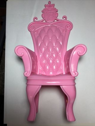 Barbie Doll House Swan Lake Castle Princess Pink Throne Chair Furniture Large