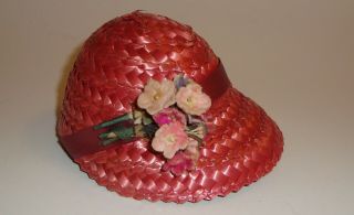 Old Straw Hat Or Bonnet Found W/ Vintage Arranbee Littlest Angle R&b 10 " Doll
