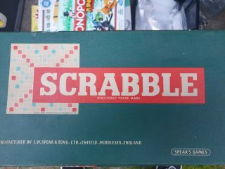 307 Vintage Scrabble Board Game - Tiles - Family - Letters - Words - Strategy