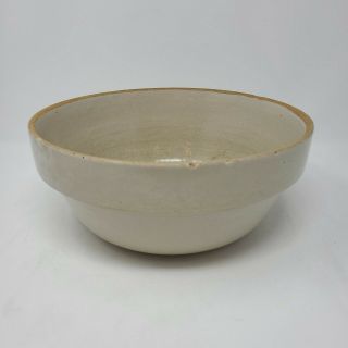 Antique Vintage Stoneware Gray Crock Serving Mixing Bowl 10 - 1/2 " W X 4 - 3/8 " H
