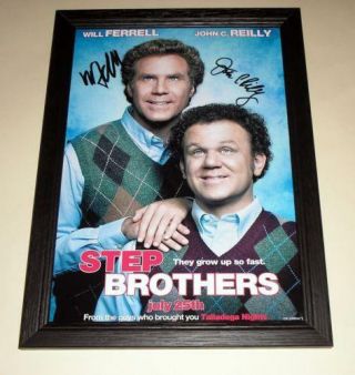 Step Brothers Pp Signed & Framed 12x8 " A4 Photo Poster Will Ferrell John C Reilly