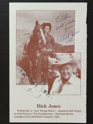 Dickie Jones (1927 - 2014) Paul Picerni (1922 - 2011) Autograph Program Page