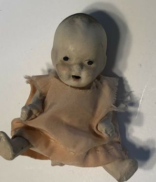 Antique Japan Bisque Porcelain Baby Doll Jointed Arms Legs