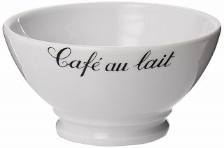 Pillivuyt France,  5.  5 " French Porcelain Cafe Au Lait Coffee Bowl,