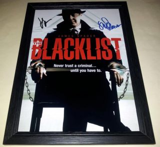 The Blacklist Signed & Framed 12 " X8 " Poster James Spader