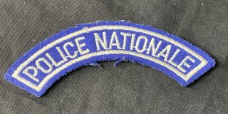 Vintage French Police Nationale Fabric Cloth Patch Badge Uniform Shoulder