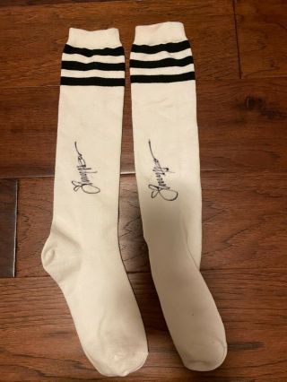 Christy Hemme authentic signed autographed owned & worn socks 2