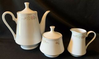 Crown Ming Fine China Jian Shiang Bird Of Paradise Tea/coffee Pot - Cream/sugar