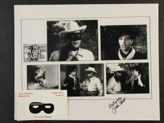 John Hart (1917 - 2009) (lone Ranger) Autograph Photo With Business Card