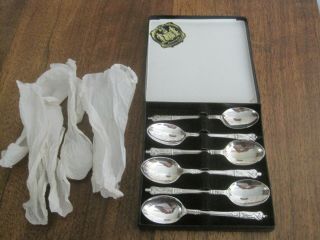 Box Of Six Vintage Epns Apostle Tea Spoons