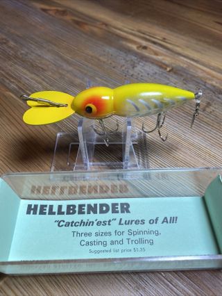 Vintage Fishing Lure Whopper Stopper Hellbender Nos Great Color