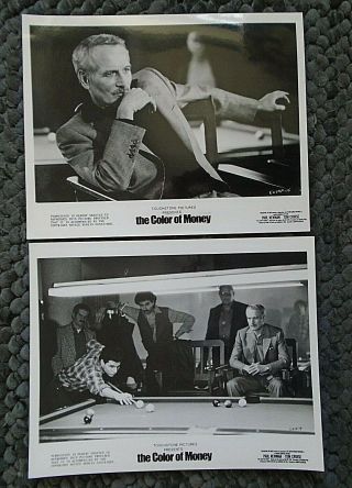 Paul Newman & Tom Cruise In The Colour Of Money 8 X 10 Press Photos X2