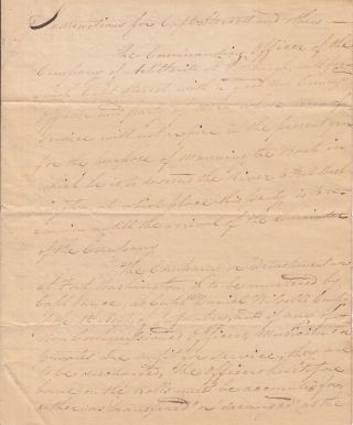 1802 Capt Vance Orders Gen Cushing Ohio Mississippi Letter Signed Ft Washington