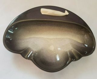Vintage Old Spouter Nantucket Mid - Century Modern Whale Pottery Ceramic Ashtray