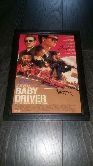 Baby Driver Pp Signed Framed A4 12x8 " Photo Poster Ansel Elgort