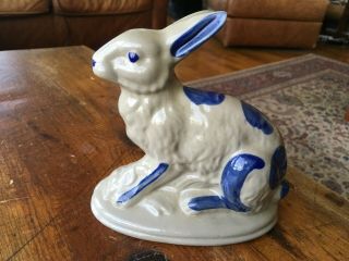 1997 Signed Beaumont Brothers Pottery Salt Glazed Stoneware Bunny Rabbit -