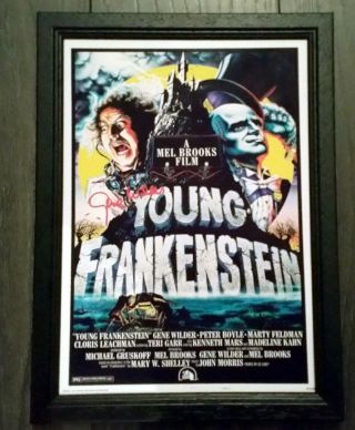 Young Frankenstein Pp Signed Framed A4 12x8 " Photo Poster Gene Wilder