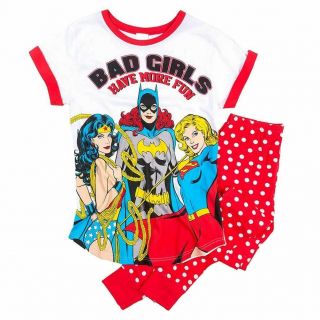 Dc Comics Superheroines Bad Girls Adult Pyjama Set - Womens Ladies Loungewear