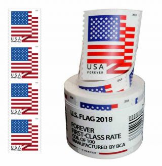 3000 Usps Forever Stamps (30) Coils Of 100 America Flag Stamps