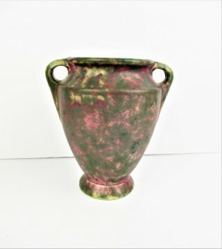 Vintage Burley & Winter Pottery Vase Double Handle 8 " 45