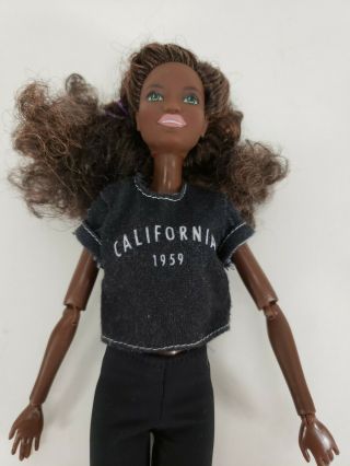 Mattel Black African American Barbie Afro Soft Curly Hair Jointed Arms Dressed