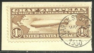 U.  S.  C14 Beauty - 1930 $1.  30 Graf Zeppeiln ($350)