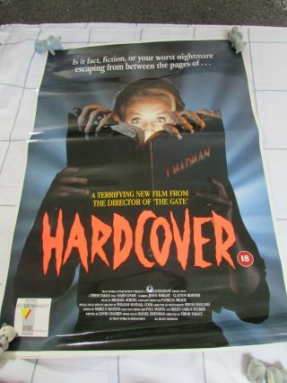 Hardcover 27” X 19.  5 ” Video Store Poster Rare & Vg