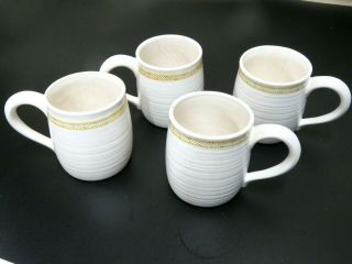 Vintage Franciscan Hacienda Gold Set Of Four (4) Coffee Mugs