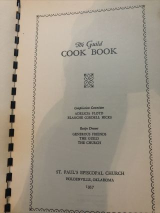 Vintage The Guild Cook Book 1937 3