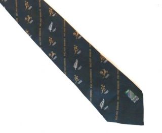 Irb Rugby World Cup 2003 Past Winners Rugby Club Tie Blue Polyester Vintage T79