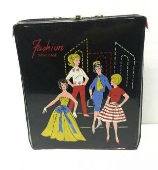 Vintage 1960’s Black Vinyl “fashion Doll Case”