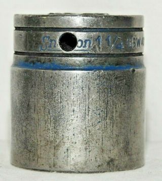 Vtg 1977 Snap - On 1 - 1/4 " Sae Industrial Shallow Socket 1/2 " Drive 12 Point Gsw401