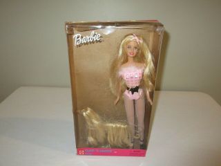1999 Mattel Barbie Doll Glam N’ Groom With Lacey Dog