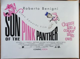 Son Of The Pink Panther 1993 Quad Poster Blake Edwards Roberto Benigni