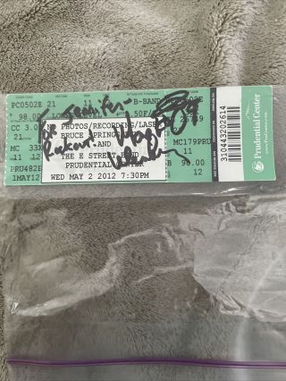 Max Weinberg Autographed Stub - Bruce Springsteen And The E Street Band