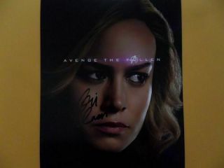 Brie Larson 8x10 Autographed " Captain Marvel " Photo