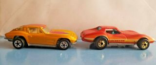 2 Vintage Hot Wheels Corvettes: 1979 Split Window Hi Rakers & 1980 Stingray