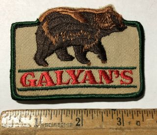 Vintage Galyan’s Bear Logo Patch Advertising Sporting Goods Store