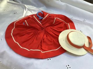 Vintage Vogue Jill Jan Tagged Red Sailor Dress & Hat