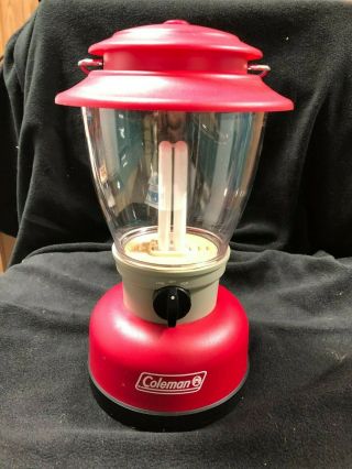 Coleman Classic Family Size Compact Fluorescent Lantern Model 5329 - Matte Red